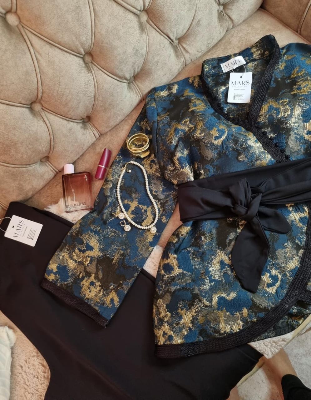 Jabador “Zina El Khadra” – Vert & Doré Élégant